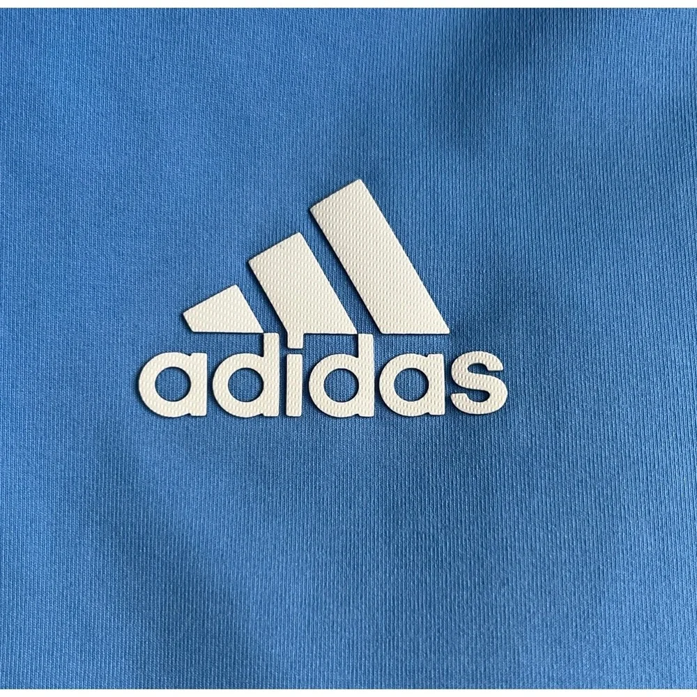 Adidas Golf Polo Shirt Mens XL Blue White Striped Sleeve FW19 Ultimate‎ Tech